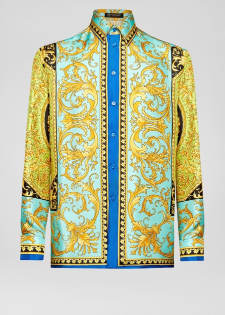 Camasi Versace Versace Le Pop Classique Print Silk Twill Barbati | ORGTJWL-87